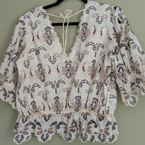 NWT Anthropologie Eyelet Blouse, size M - Picture 6 of 9